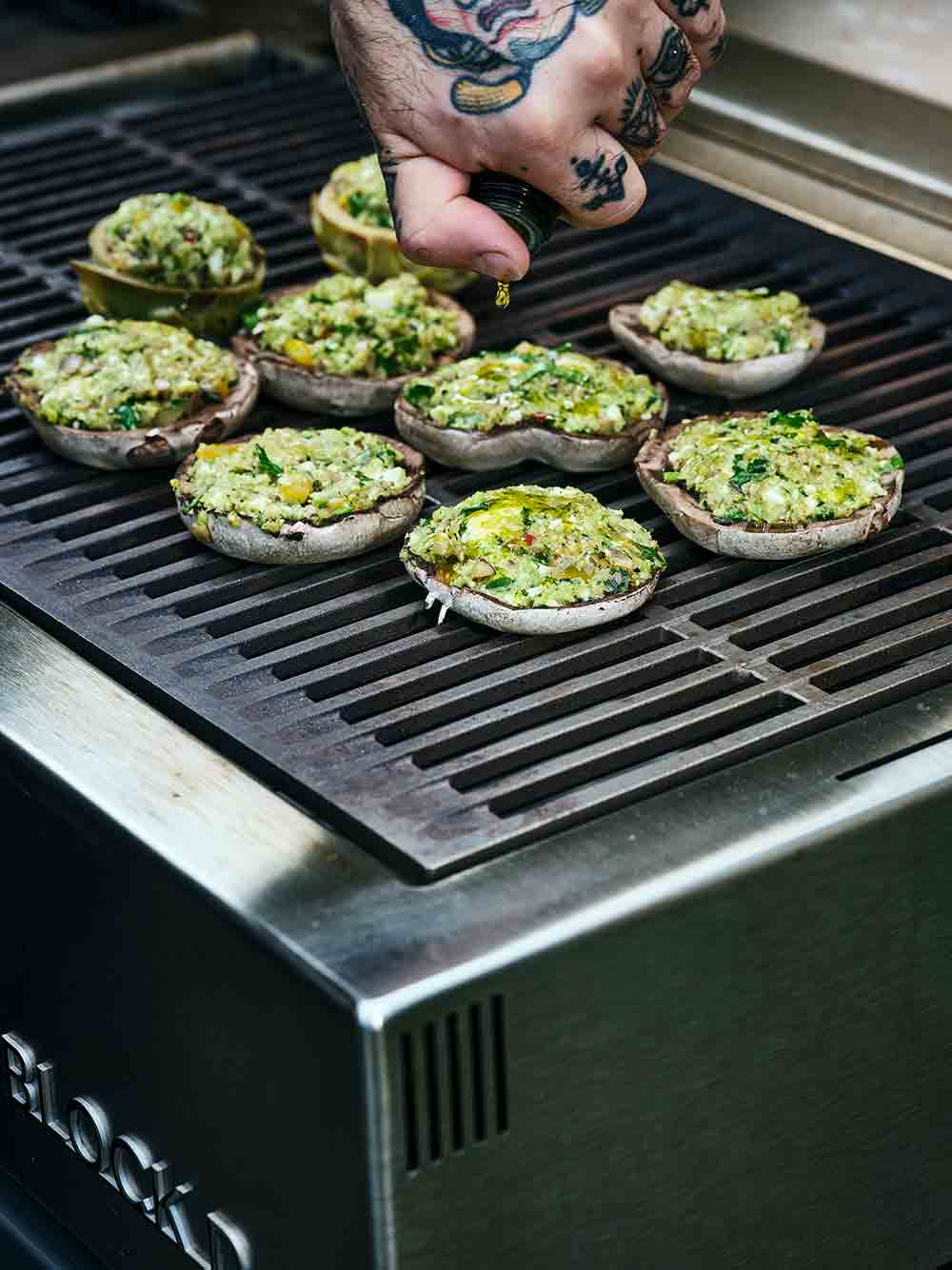 Gefüllte Artischocken und Portobello-Pilze | Flammkraft Rezepte